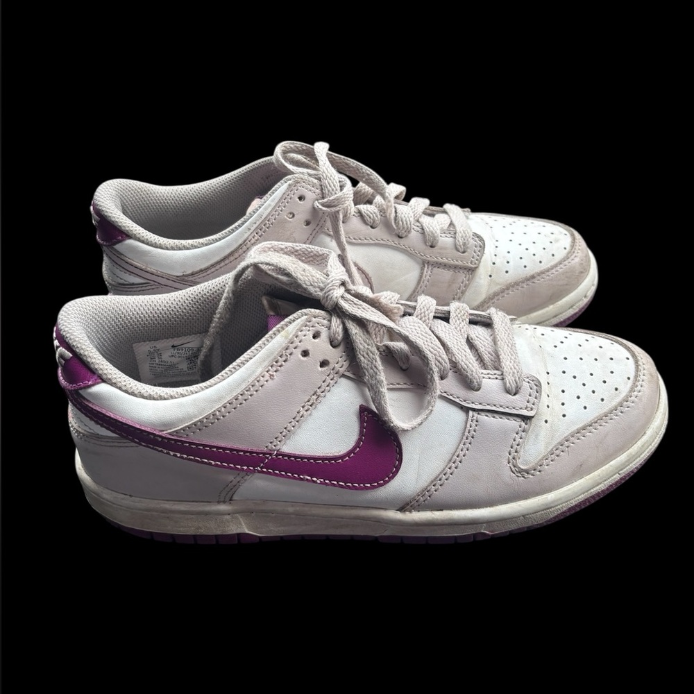 Nike Kids Sneakers White with Purple Swoosh